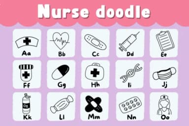 Nurse Doodle by Natchuta — Dingbats Font — thumbnail 2