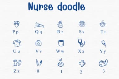 Nurse Doodle by Sontaya — Dingbats Font — thumbnail 3