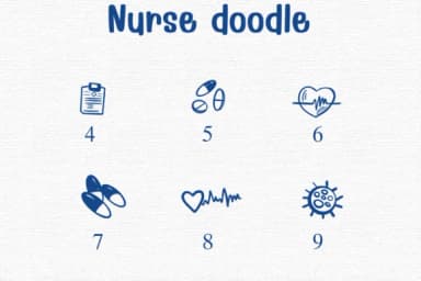 Nurse Doodle by Sontaya — Dingbats Font — thumbnail 4