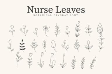 Nurse Leaves by CraftedType Studio — Dingbats Font — thumbnail 1
