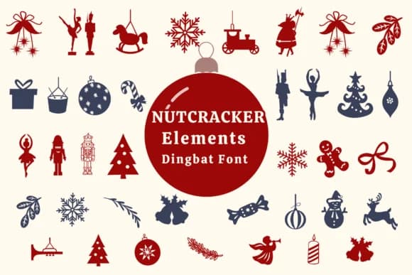 Nutcracker Elements by Pui Art — Dingbats Font
