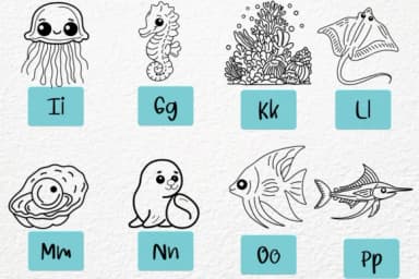 Ocean Animals by Petal Pixels — Dingbats Font — thumbnail 4