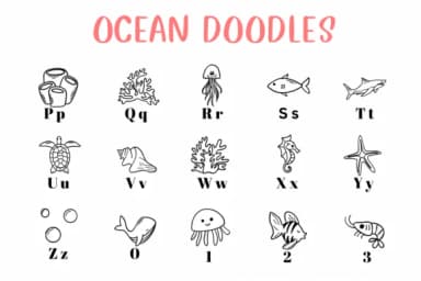 Ocean Doodles by CHANOK — Dingbats Font — thumbnail 3