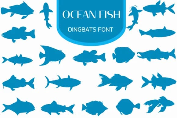 Ocean Fish by Heartcraft Atelier — Dingbats Font