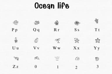 Ocean Life by Sontaya — Dingbats Font — thumbnail 3