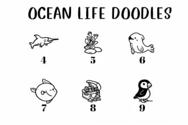 Ocean Life Doodles by CHANOK — Dingbats Font — thumbnail 4