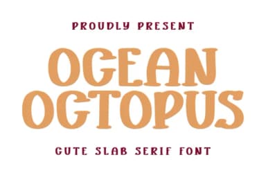 Ocean Octopus by Funtype Co. — Slab Serif Font — thumbnail 1