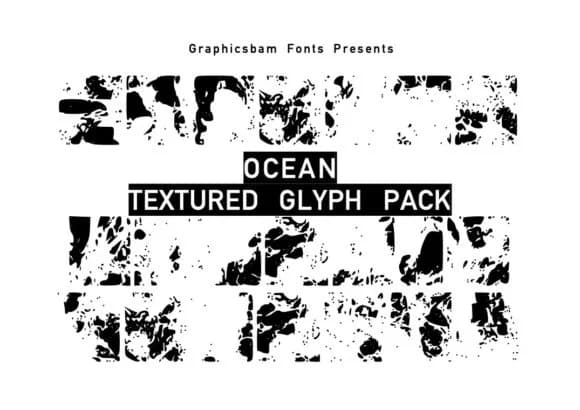 Ocean Textured Glyphs by GraphicsBam Fonts — Dingbats Font