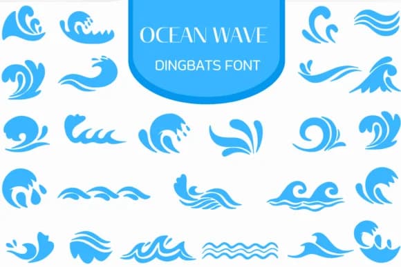 Ocean Wave by Heartcraft Atelier — Dingbats Font