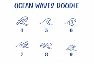 Ocean Waves Doodle by CHANOK — Dingbats Font — thumbnail 4