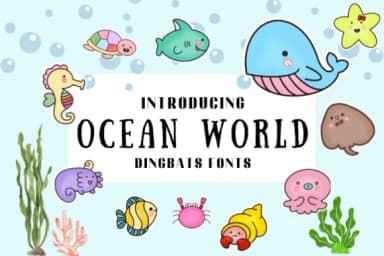 Ocean World by danita.kukkai — Dingbats Font — thumbnail 1