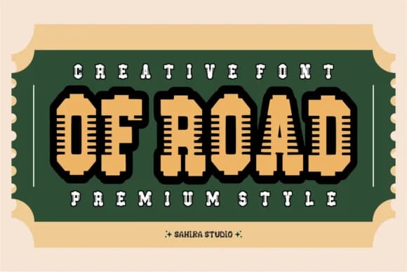 Of Road by Sahira Studio — Slab Serif Font