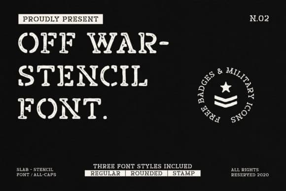 Off War by liszarinzani — Slab Serif Font