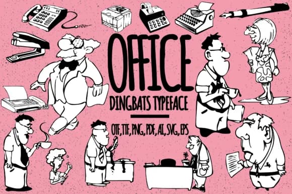 OFFICE by Minimalistartstudio — Dingbats Font