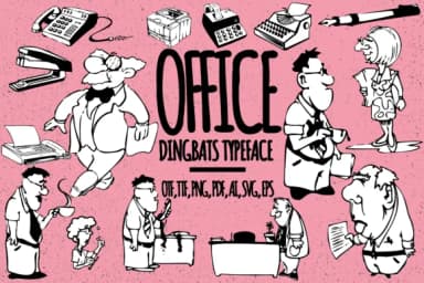 OFFICE by Minimalistartstudio — Dingbats Font — thumbnail 1
