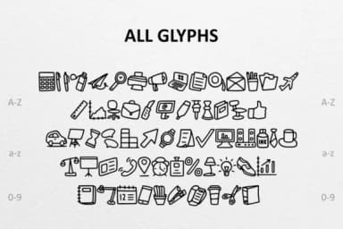 Office Doodle Font by CrafterFonts — Dingbats Font — thumbnail 2