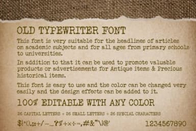 Old Typewriter by OWPictures — Slab Serif Font — thumbnail 2