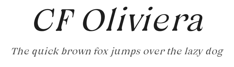 CF Oliviera by Indotype Foundry — Serif Font — preview 1