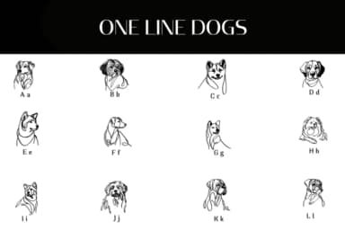 One Line Dogs by Heartcraft Atelier — Dingbats Font — thumbnail 2