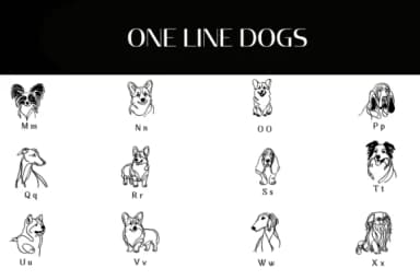 One Line Dogs by Heartcraft Atelier — Dingbats Font — thumbnail 3