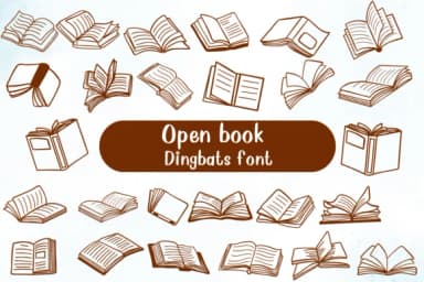 Open Book by Nongyao — Dingbats Font — thumbnail 1