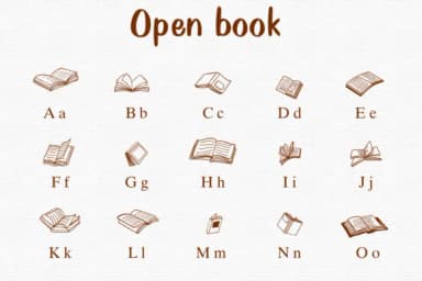 Open Book by Nongyao — Dingbats Font — thumbnail 2