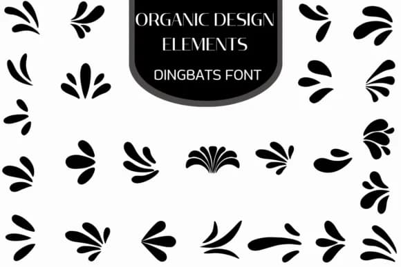 Organic Design Elements by Heartcraft Atelier — Dingbats Font
