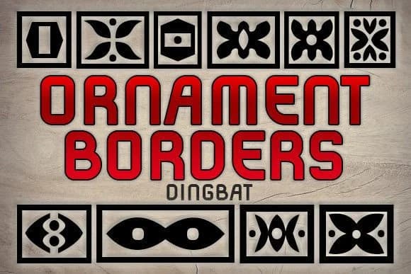 Ornament Borders by vladimirnikolic — Dingbats Font