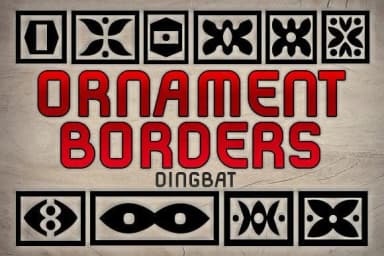 Ornament Borders by vladimirnikolic — Dingbats Font — thumbnail 1