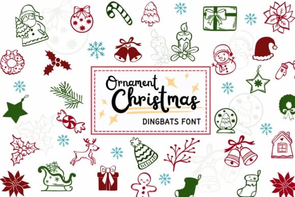 Ornament Christmas by PraewDesigns — Dingbats Font