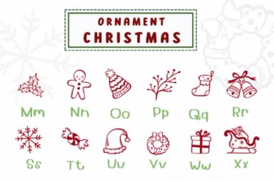 Ornament Christmas by PraewDesigns — Dingbats Font — thumbnail 3