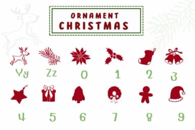 Ornament Christmas by PraewDesigns — Dingbats Font — thumbnail 4