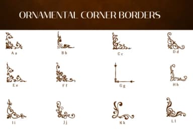 Ornamental Corner Borders by Heartcraft Atelier — Dingbats Font — thumbnail 2