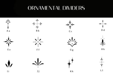 Ornamental Dividers by Heartcraft Atelier — Dingbats Font — thumbnail 2