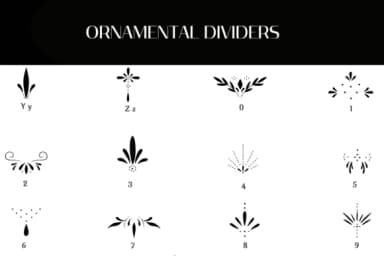 Ornamental Dividers by Heartcraft Atelier — Dingbats Font — thumbnail 4