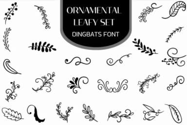Ornamental Leafy Set by Heartcraft Atelier — Dingbats Font — thumbnail 1