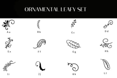 Ornamental Leafy Set by Heartcraft Atelier — Dingbats Font — thumbnail 2
