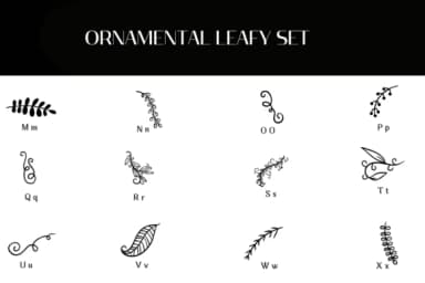 Ornamental Leafy Set by Heartcraft Atelier — Dingbats Font — thumbnail 3