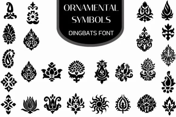 Ornamental Symbols by Heartcraft Atelier — Dingbats Font — preview 1