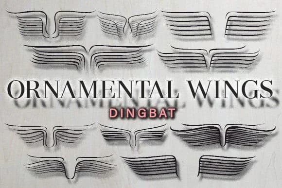 Ornamental Wings by vladimirnikolic — Dingbats Font