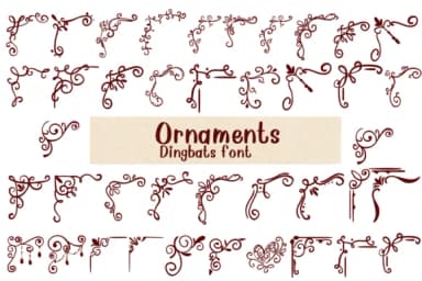 Ornaments by Nongyao — Dingbats Font — thumbnail 1