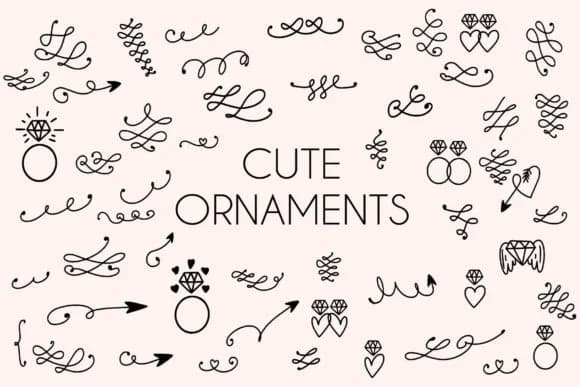 Ornaments Cute by goodigital — Dingbats Font