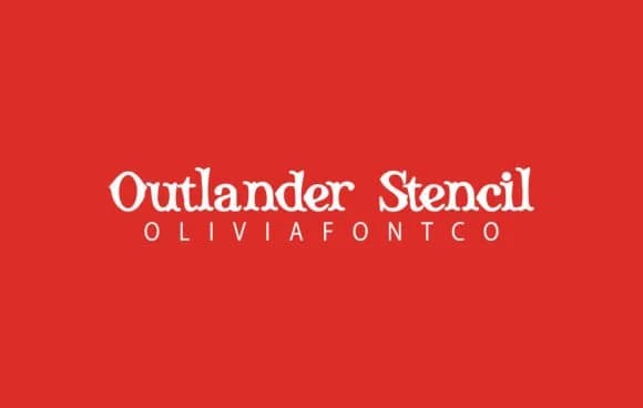 Outlander Stencil by OliviaFontCo — Slab Serif Font