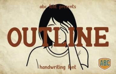 Outline by ABC Font — Slab Serif Font — thumbnail 1