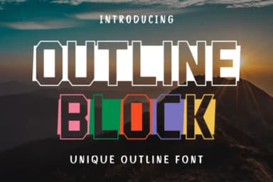 Outline Block by Eystore — Slab Serif Font — thumbnail 1