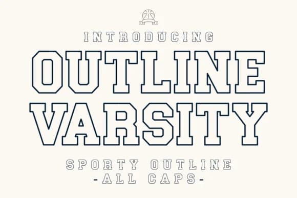 Outline Varsity by Eystore — Slab Serif Font