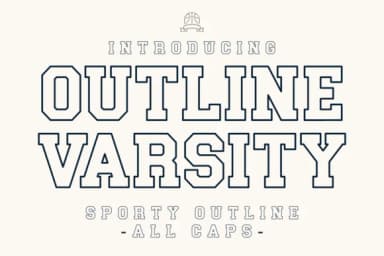 Outline Varsity by Eystore — Slab Serif Font — thumbnail 1