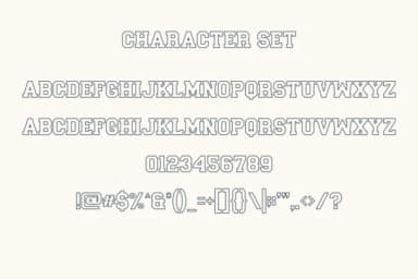 Outline Varsity by Eystore — Slab Serif Font — thumbnail 6