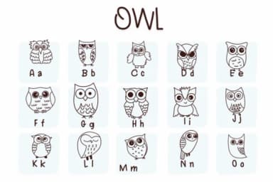 Owl by Sirinart — Dingbats Font — thumbnail 2