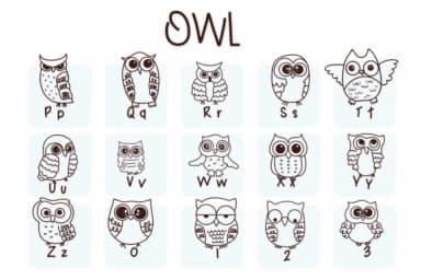 Owl by Sirinart — Dingbats Font — thumbnail 3